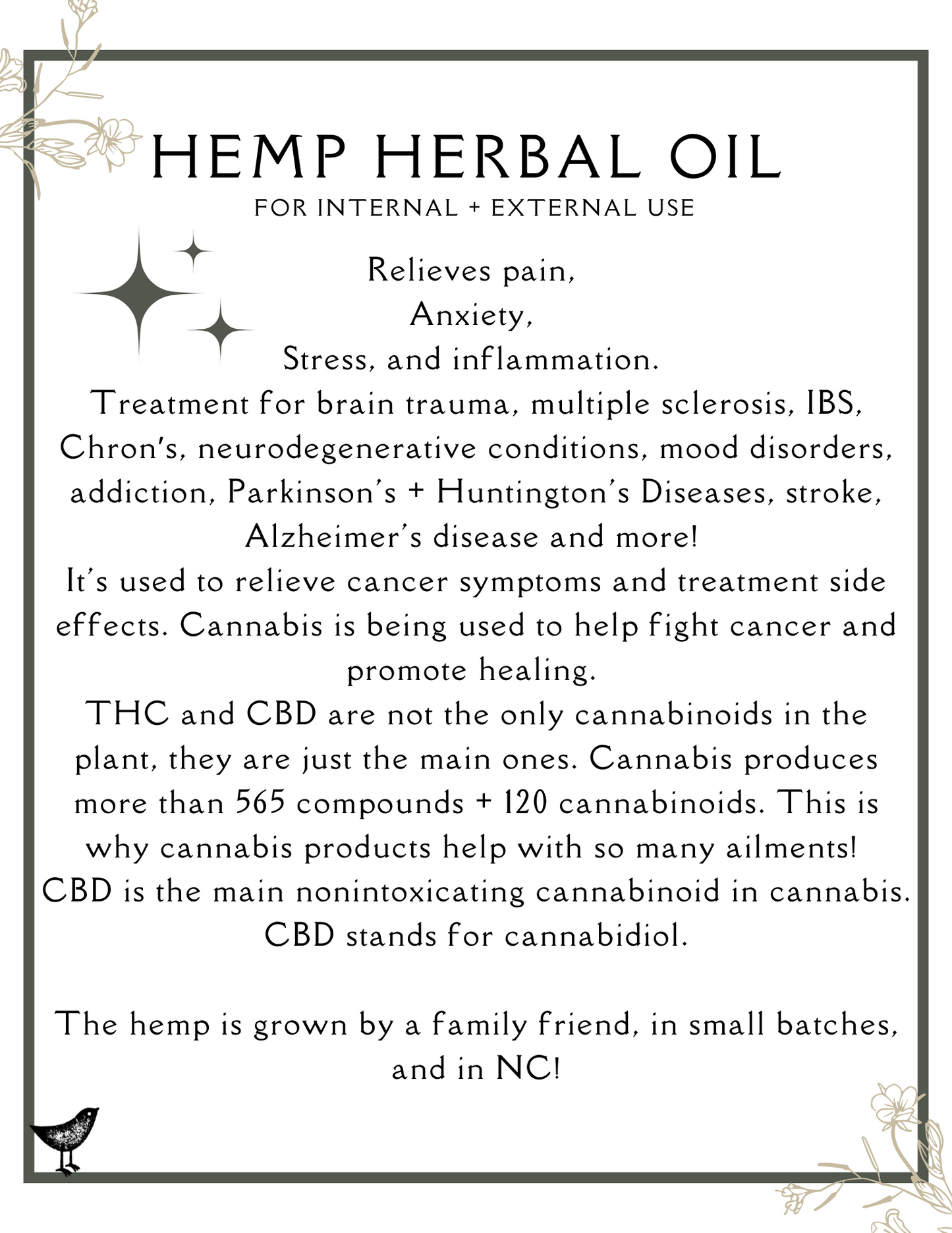 Hemp Herbal Oil