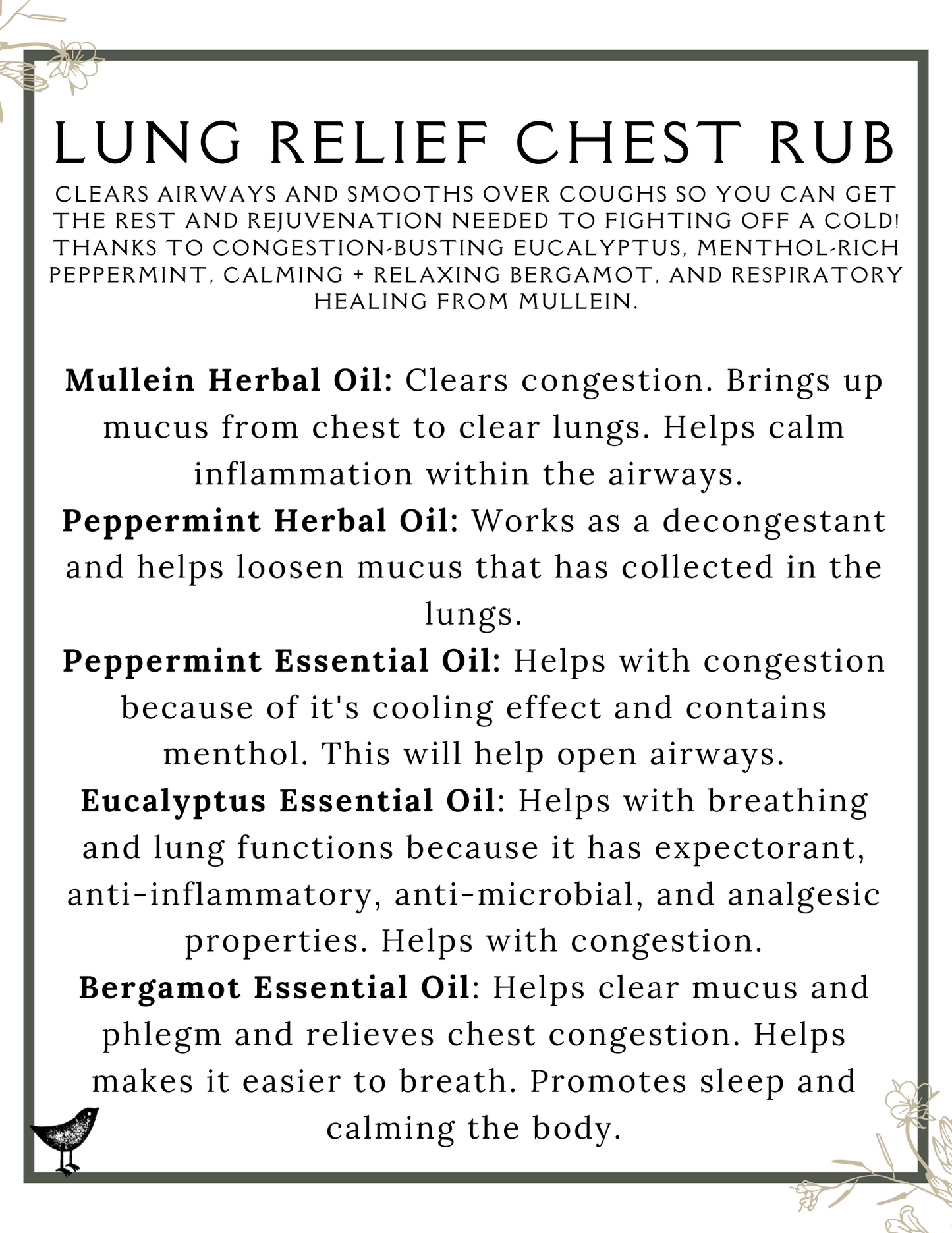 Lung Relief Chest Rub Salve