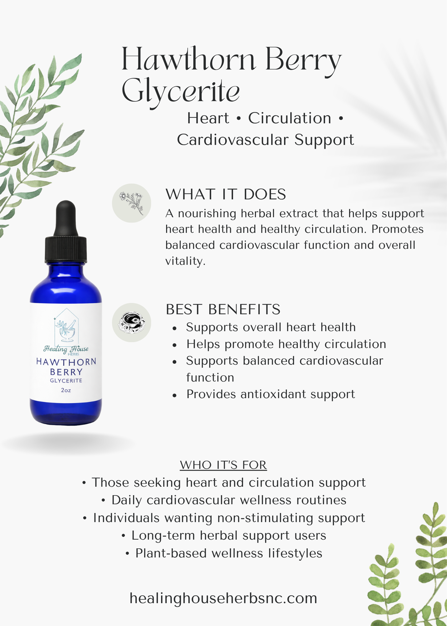 Hawthorn Heart Support Glycerite