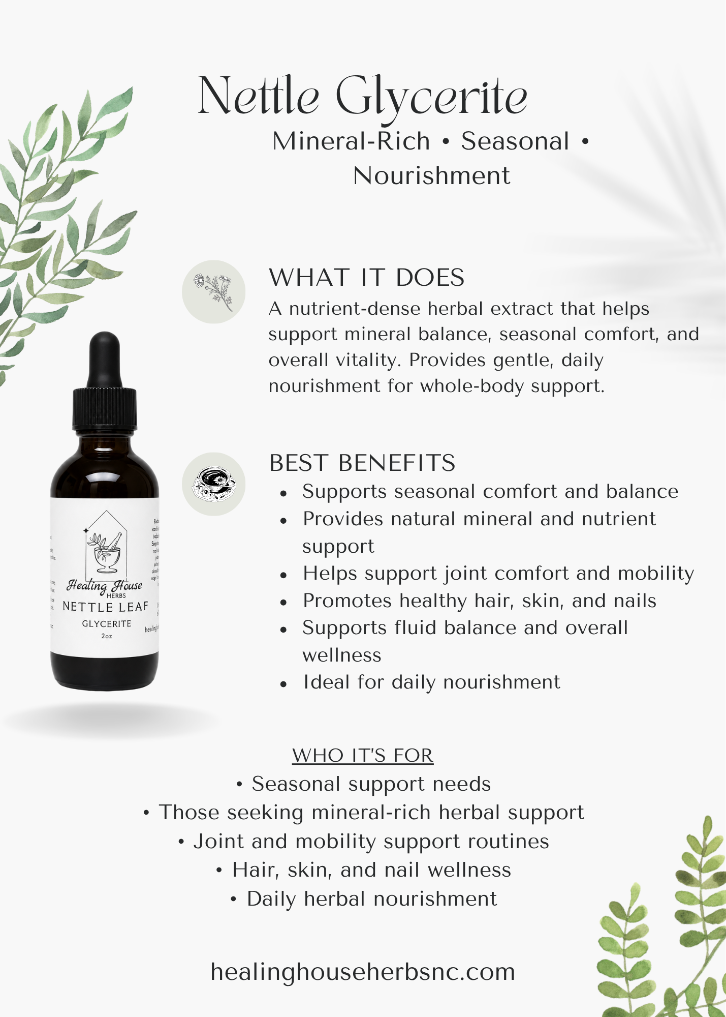 Nettle Leaf Glycerite