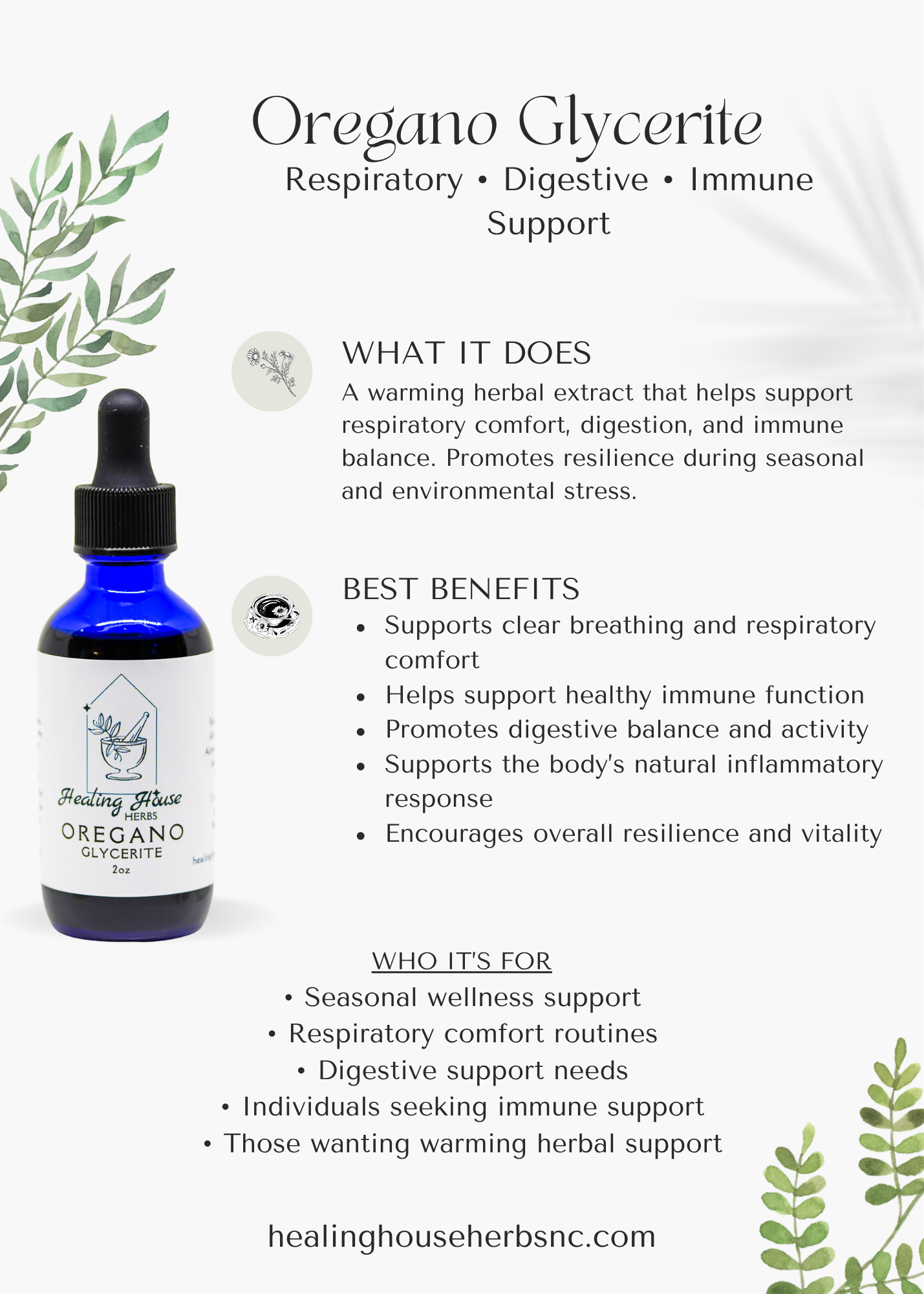 Oregano Glycerite