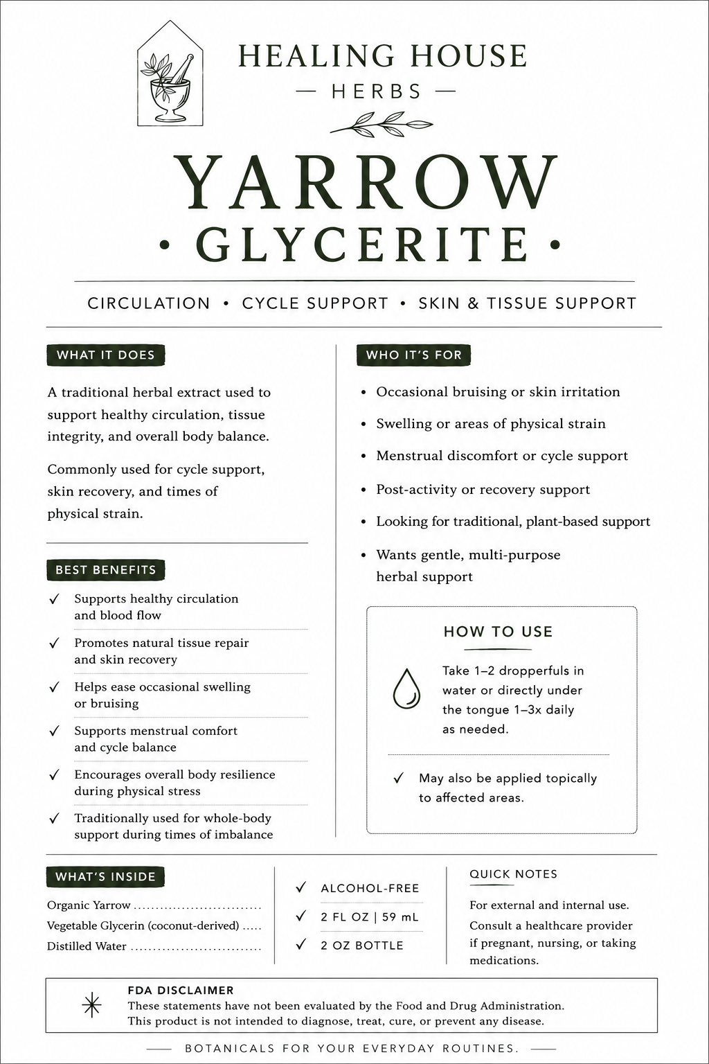 Yarrow Glycerite